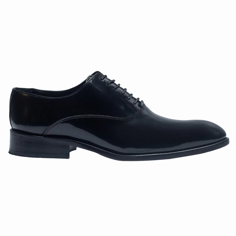 Men Black Vernis Leather Shoes #3982