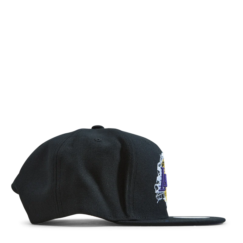 Lakers Embroidery Glitch Snapback