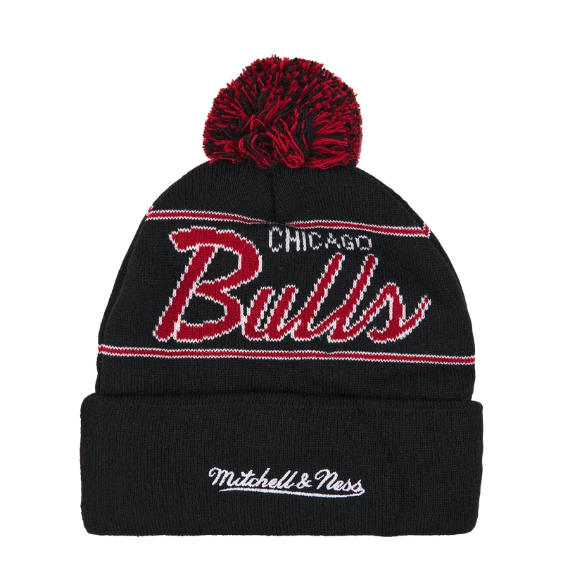 Bulls Script Pom Beanie HWC