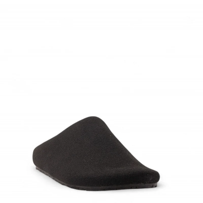 Men Black Wool Slipper #4694