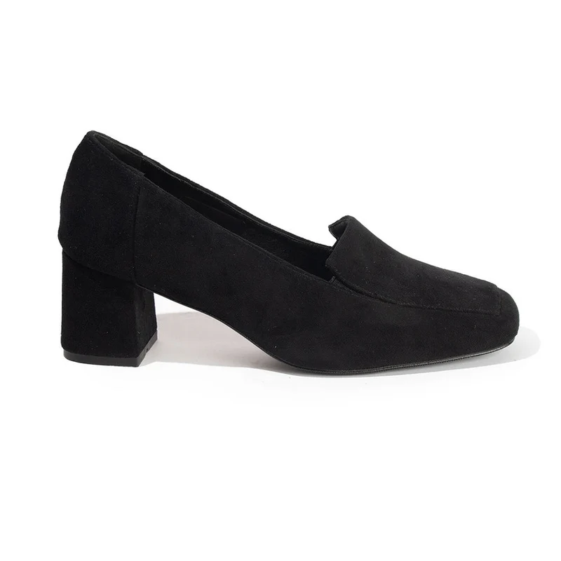 Women Black Chamois Shoes #2604