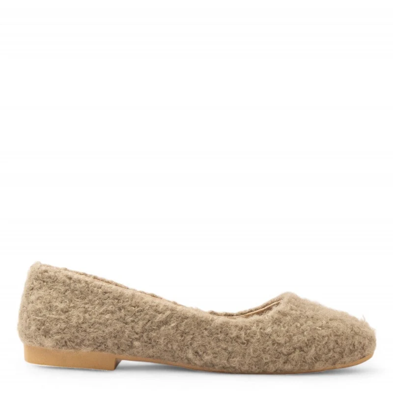 Women Grey Fur Ballerina #3131