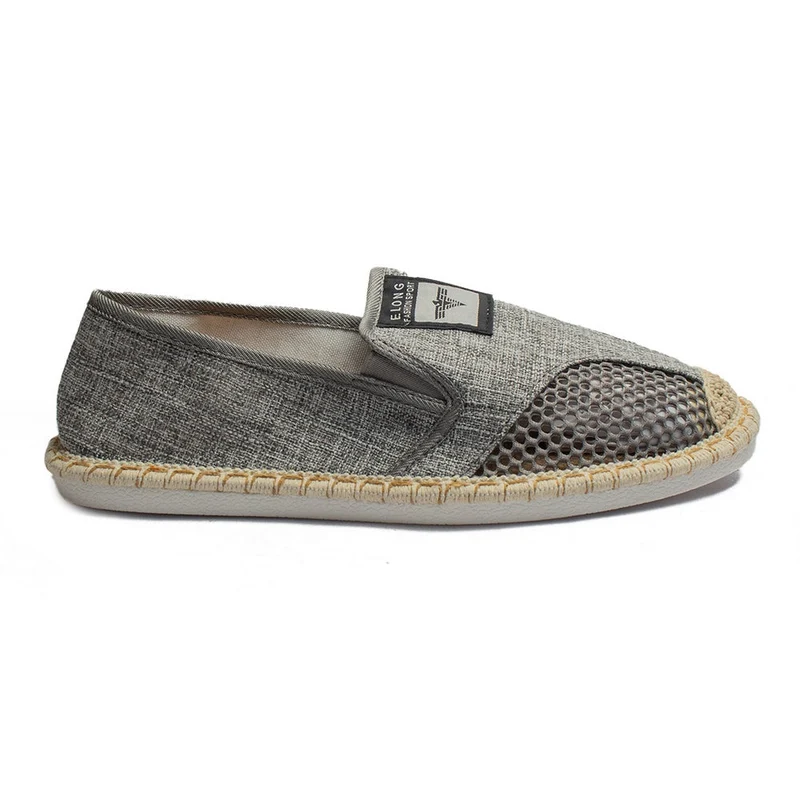 Europeon Union Men Grey Cloth Shoes #4316