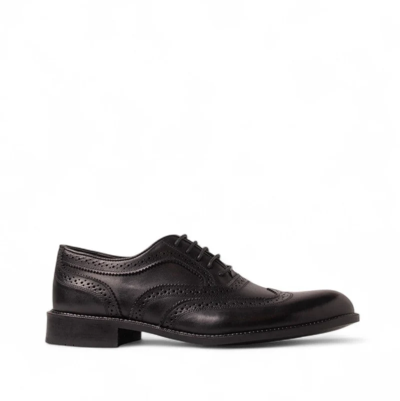 Men Black Leather Shoes #4650