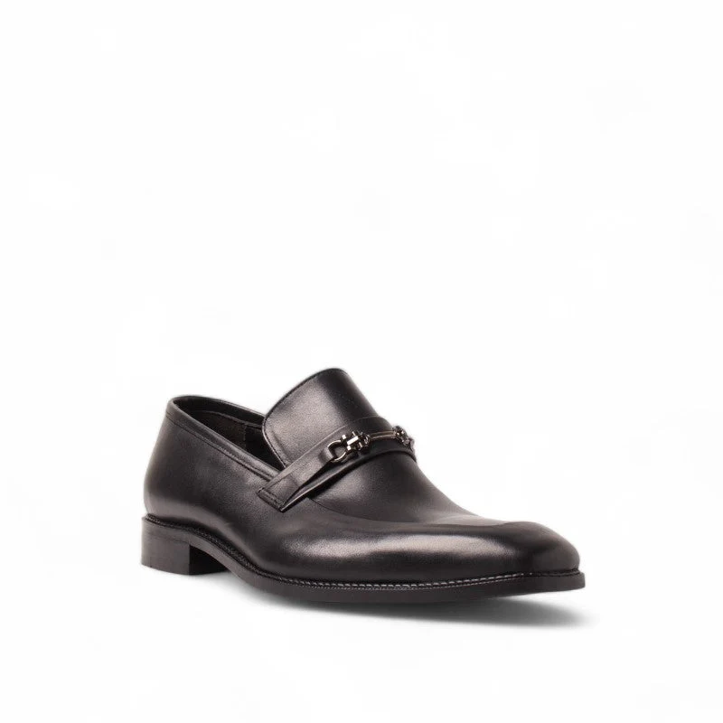 Men Black Leather Shoes #4640