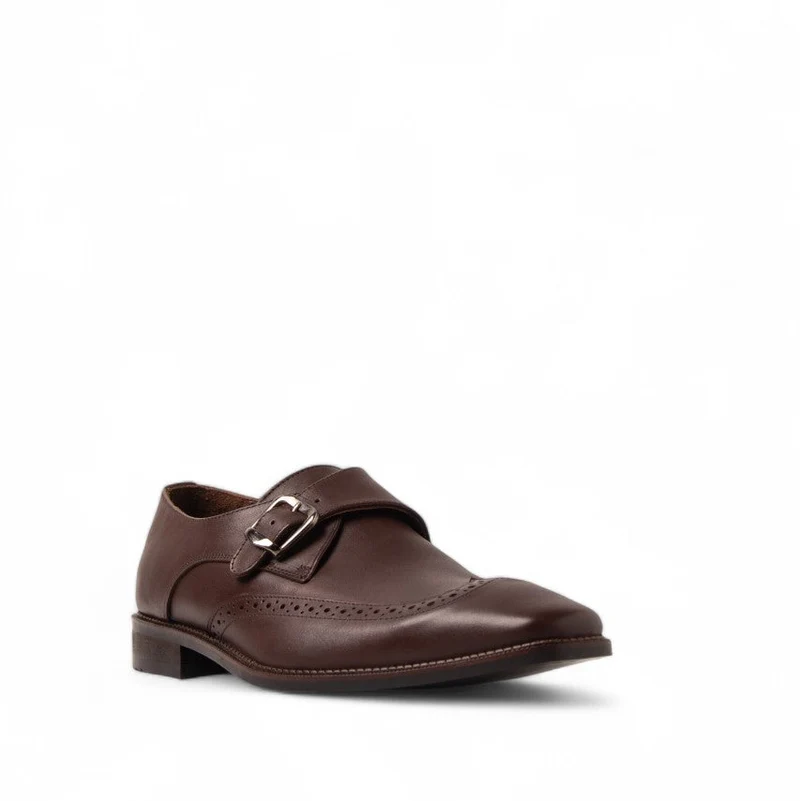 Men Brown Leather Shoes #4639