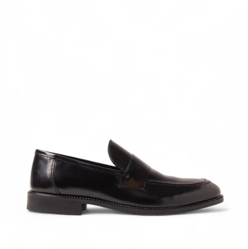 Men Black Vernis Leather Shoes #4637