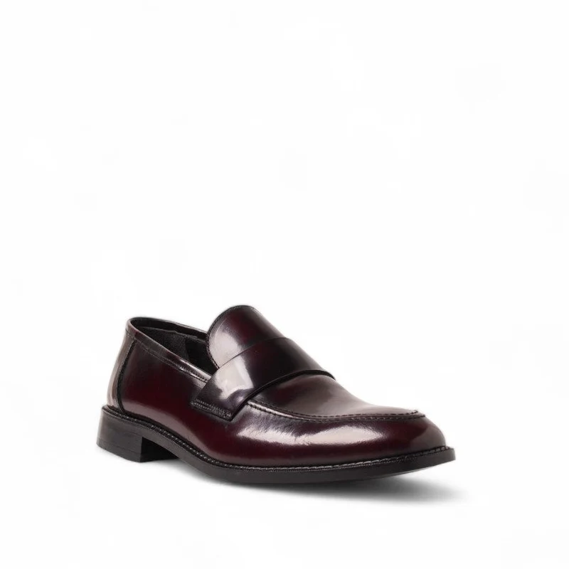 Men Brown Vernis Leather Shoes #4635