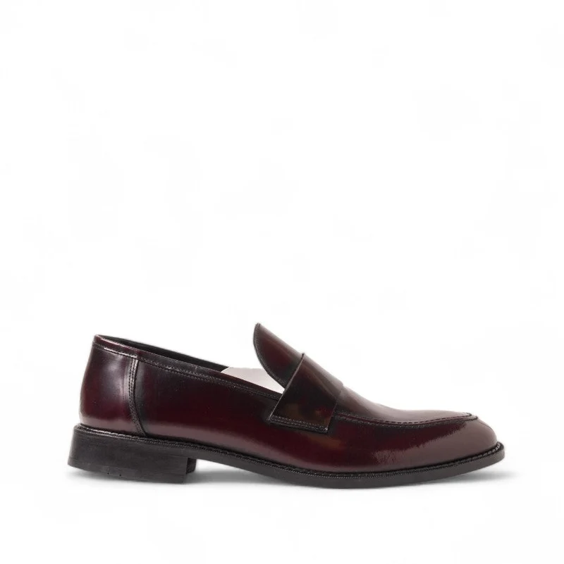 Men Brown Vernis Leather Shoes #4635