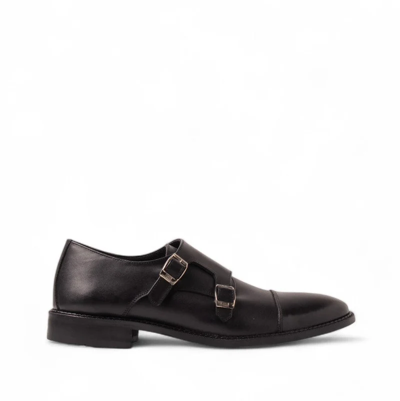 Men Black Leather Shoes #4633