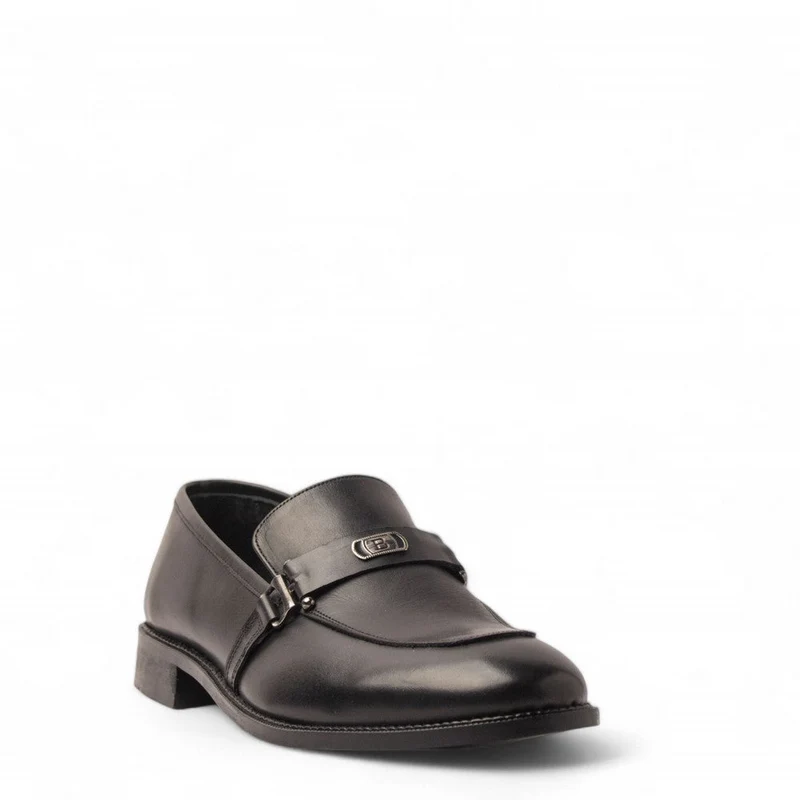 Men Black Leather Shoe #4699
