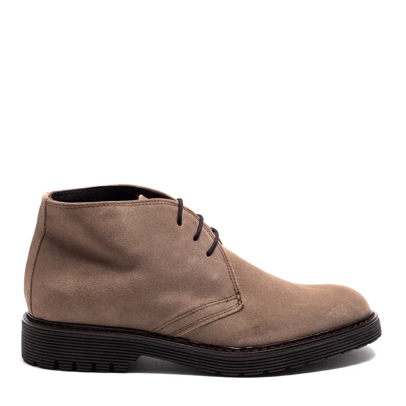 Italian Men Beige Chamois Half Boot #3801