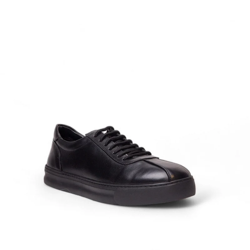 Men Black Leather Shoes #4536
