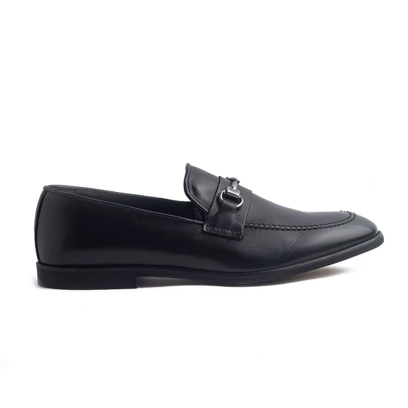 Italian Men Black Leather Shoes #4188
