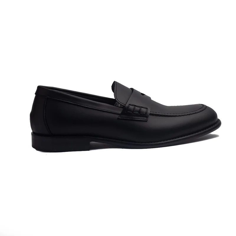 Italian Men Black Leather Shoes #4186