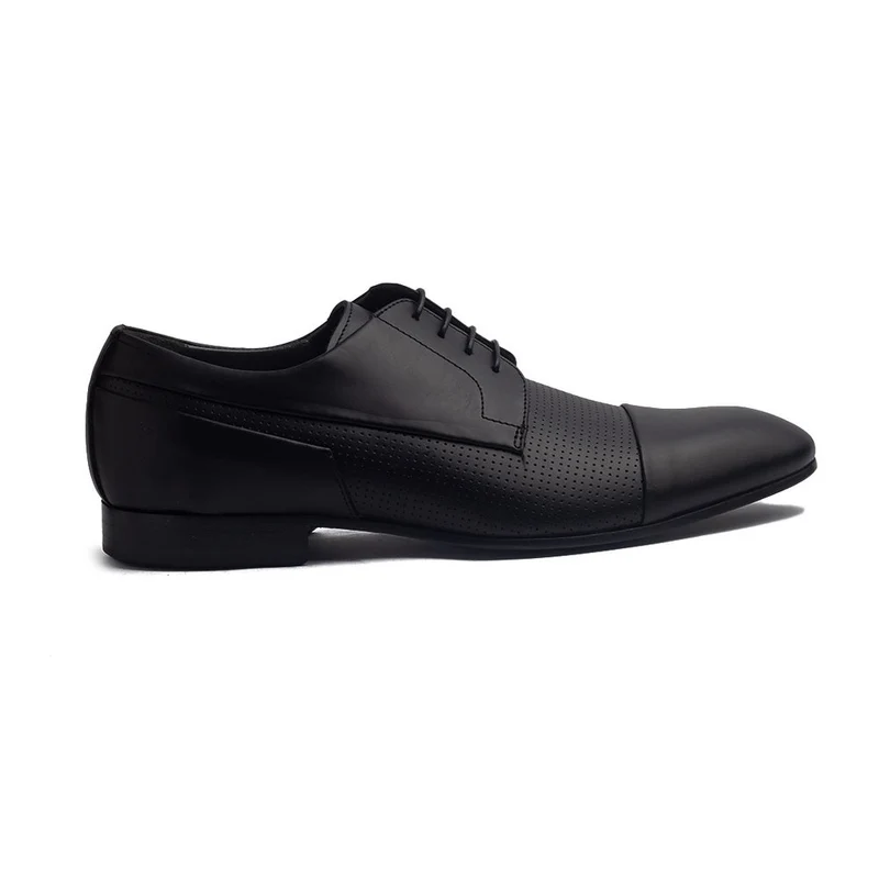 Italian Men Black Leather Shoes #4184