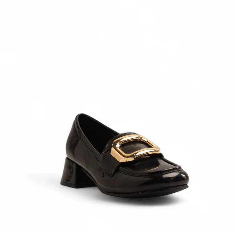 Europeon Union Women Black Vernis Leather Shoes #3561