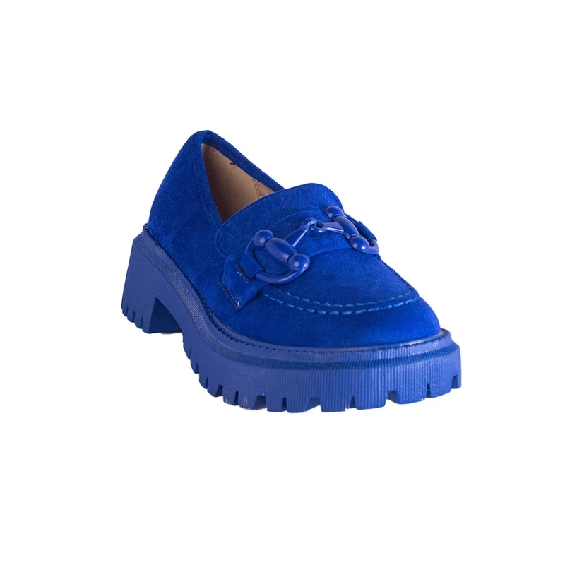 Europeon Union Women Blue Chamois Shoes #2384