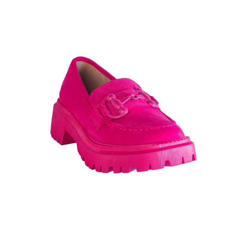Europeon Union Women Fuchia Chamois Shoes #2383