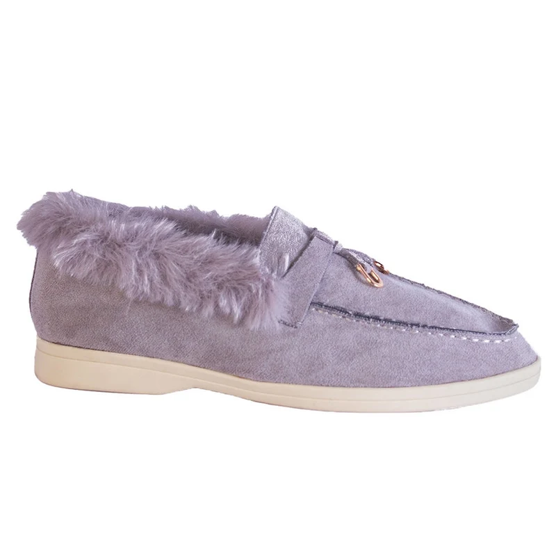 Europeon Union Women Grey Chamois Shoes #2382