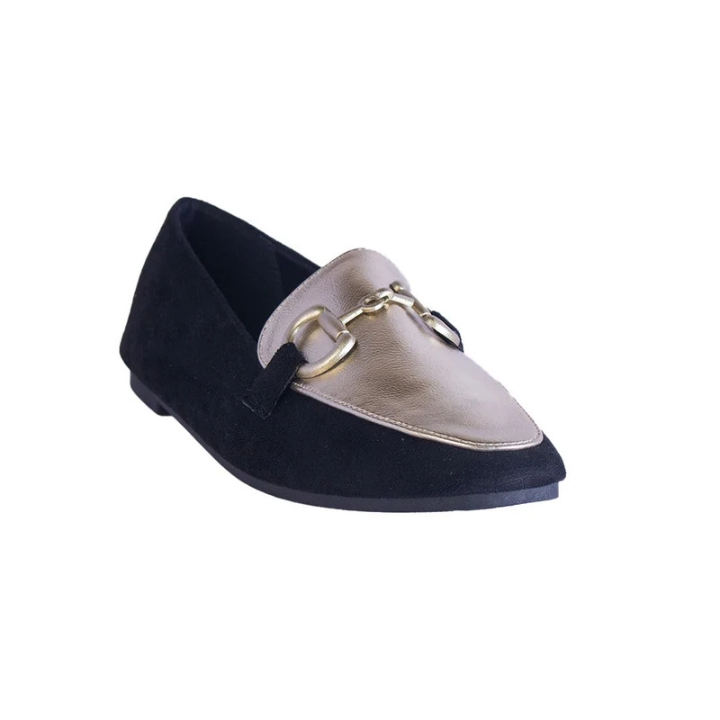 Europeon Union Women Gold Leather Shoes #2378
