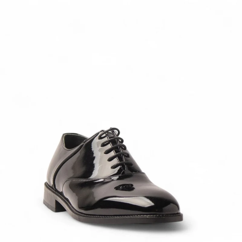 Men Black Vernis Leather Shoe #4688