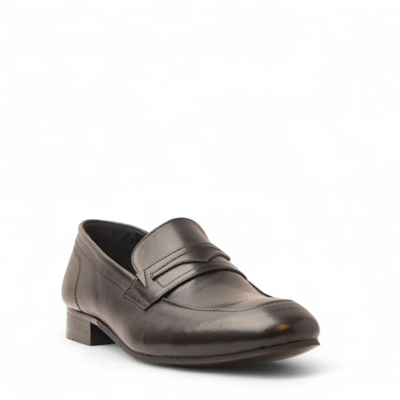 Men Black Leather Shoe #4686