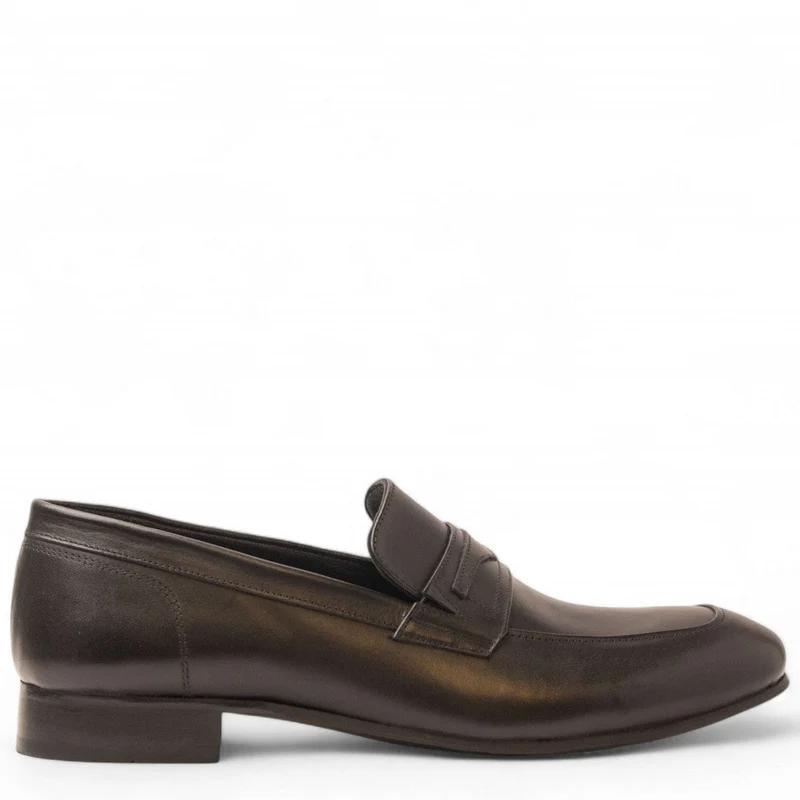 Men Black Leather Shoe #4686