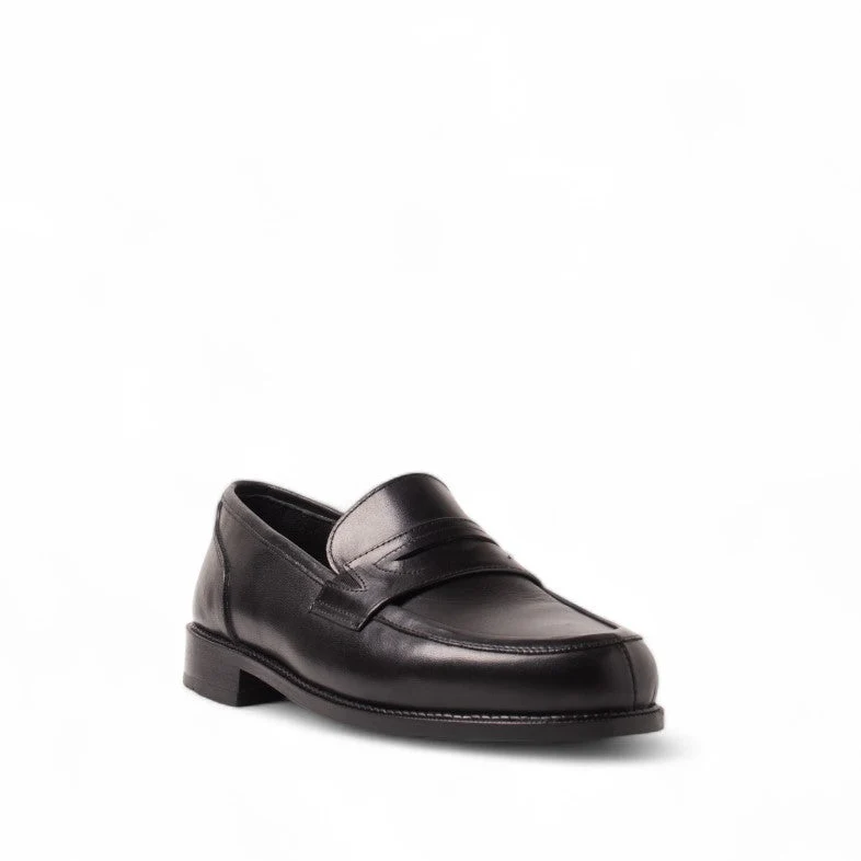Men Black Leather Shoes #4670