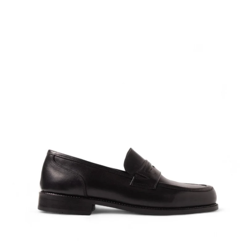 Men Black Leather Shoes #4670