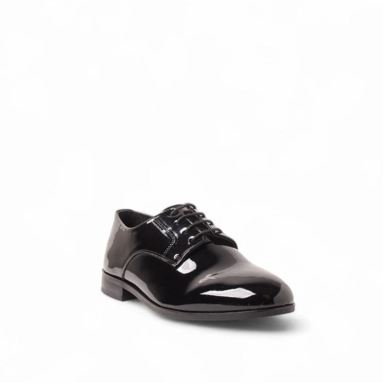 Men Black Vernis Leather Shoes #4669
