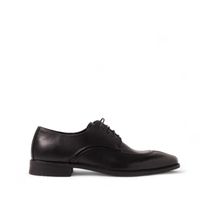 Men Black Leather Shoes #4667