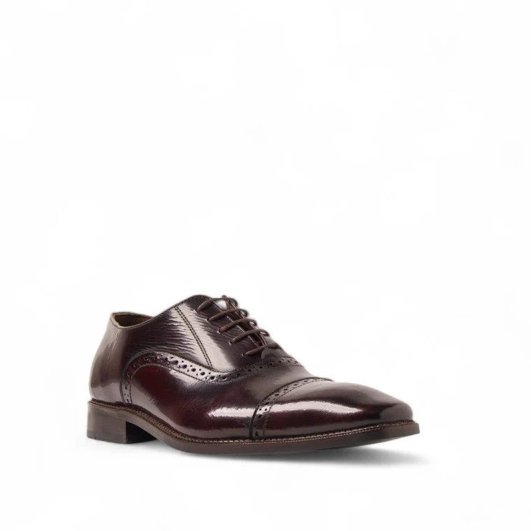 Men Maroon Leather Shoes #4654