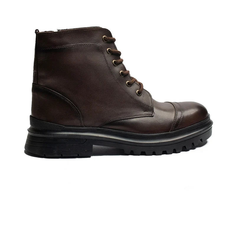 Turkish Men Brown Leather Half Boot #4353
