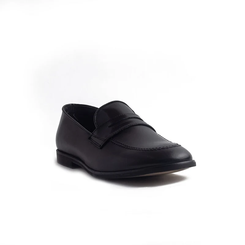 Italian Men Black Leather Shoes #4194