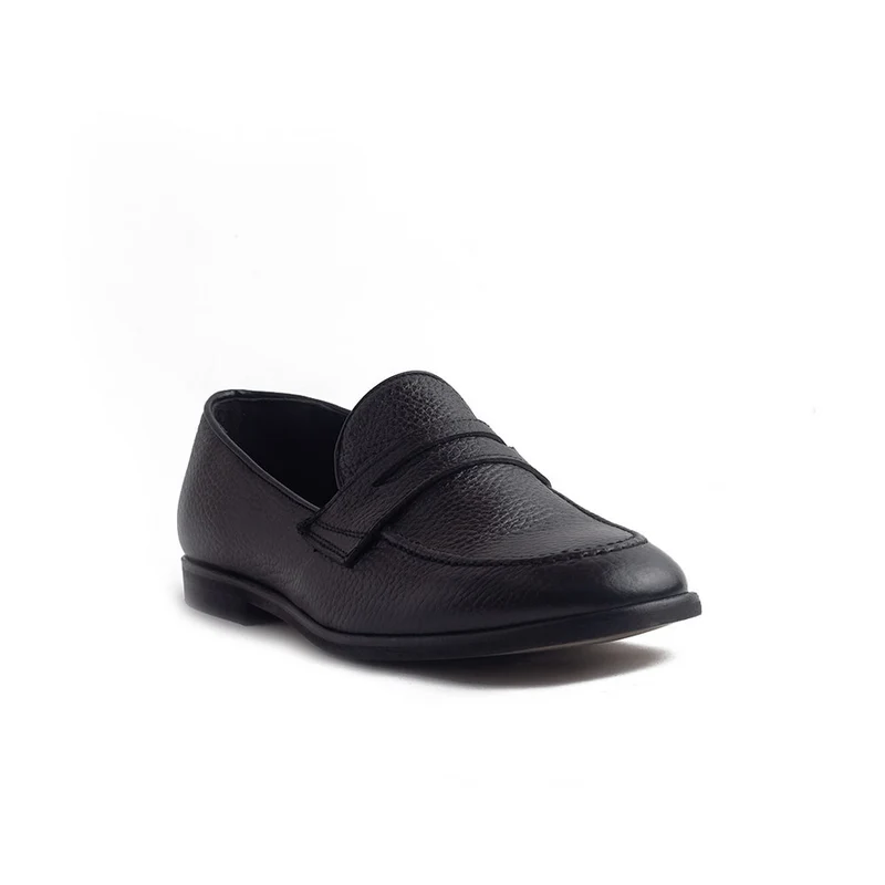 Italian Men Black Leather Shoes #4193