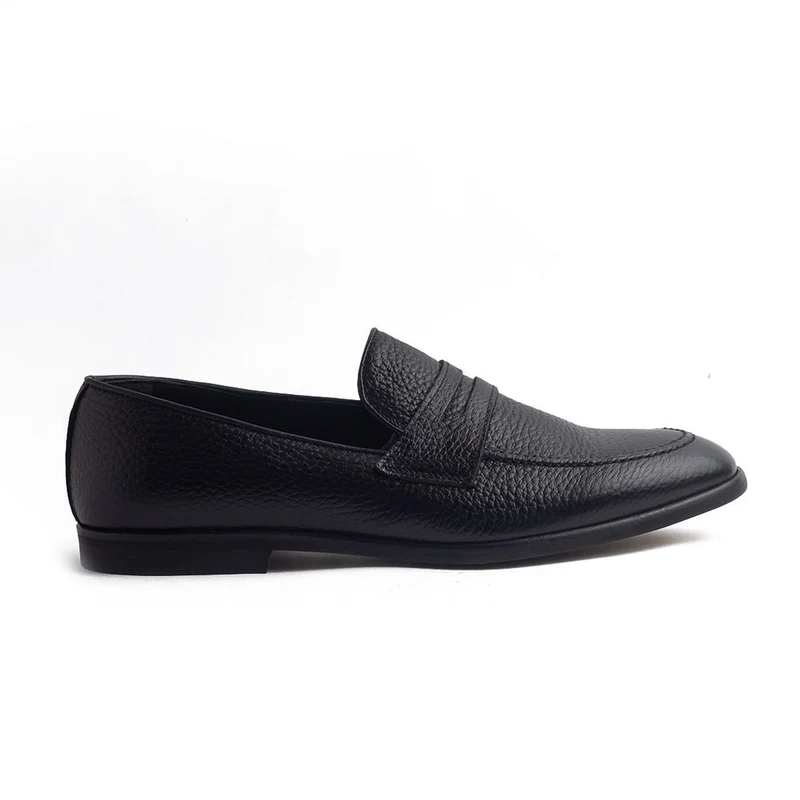Italian Men Black Leather Shoes #4193