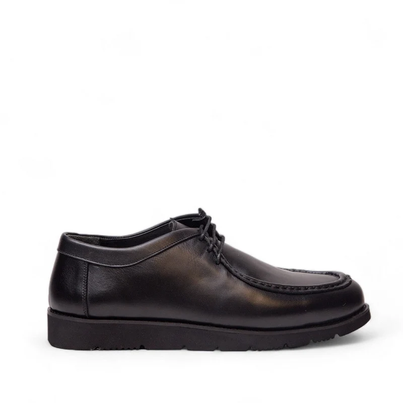 Men Black Leather Shoes #4522