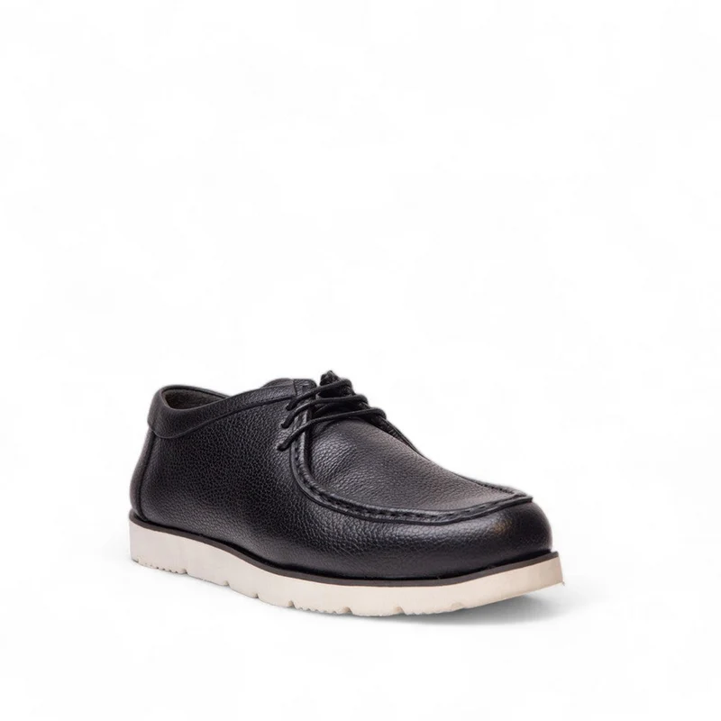 Men Black Leather Shoes #4518