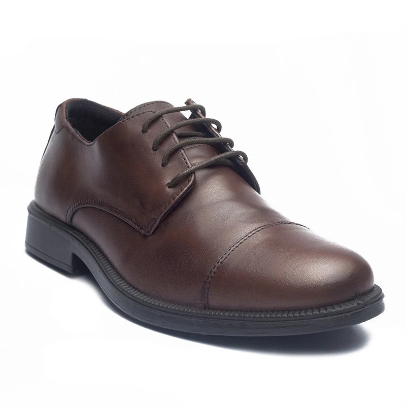 Italian Men Brown Leather Shoes #4100