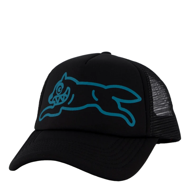 Running Dog Trucker Cap Black