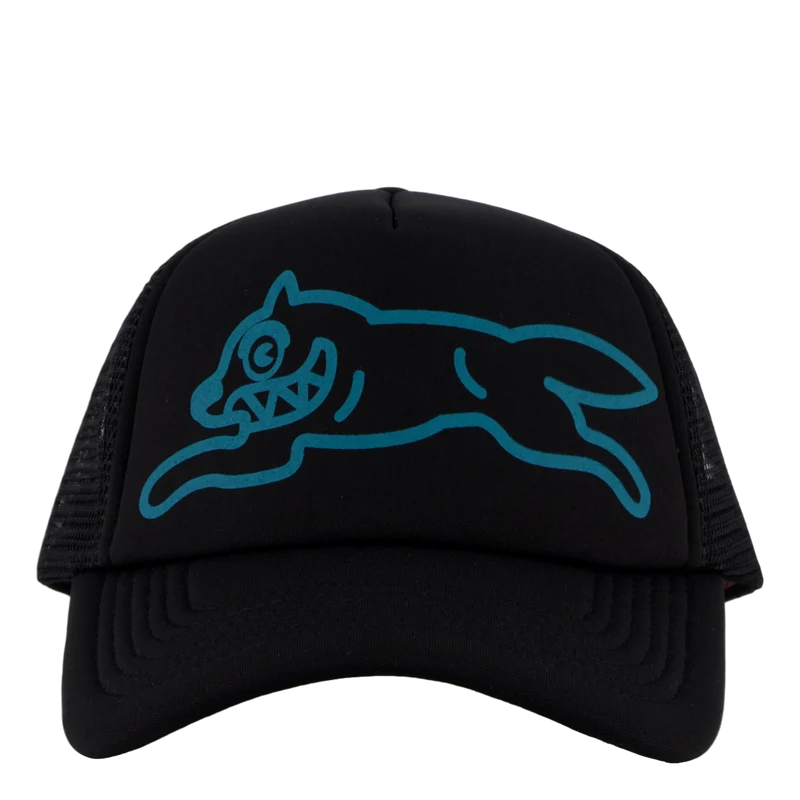 Running Dog Trucker Cap Black