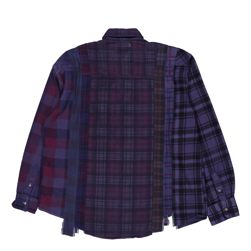 Rebuild By Needles Flannel Shi D-purple