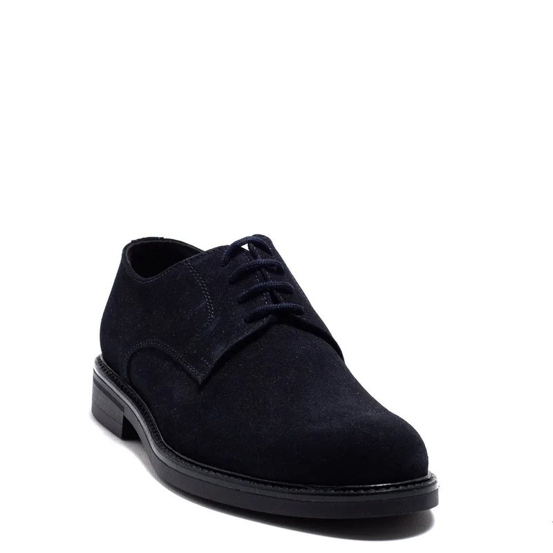 Italian Men Navy Chamois Shoes #3792