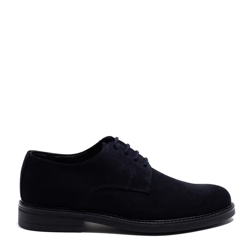 Italian Men Navy Chamois Shoes #3792