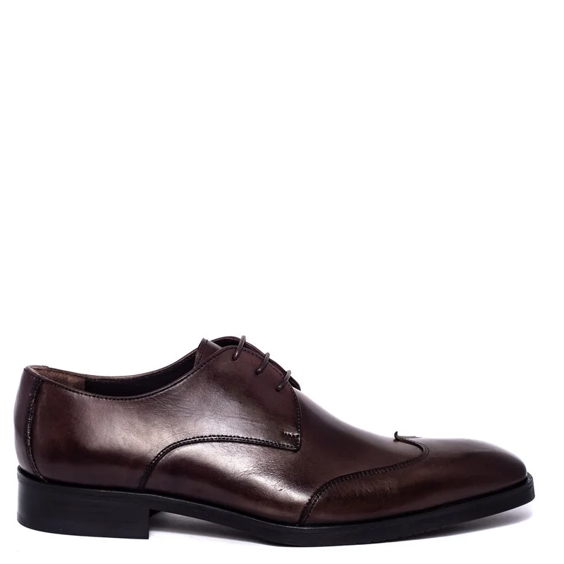 Italian Men Brown Leather Shoes #3626