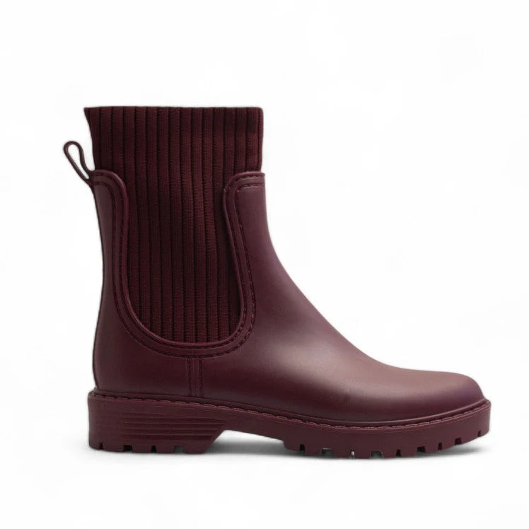 Europeon Union Women Maroon Plastic Half Boot #3147