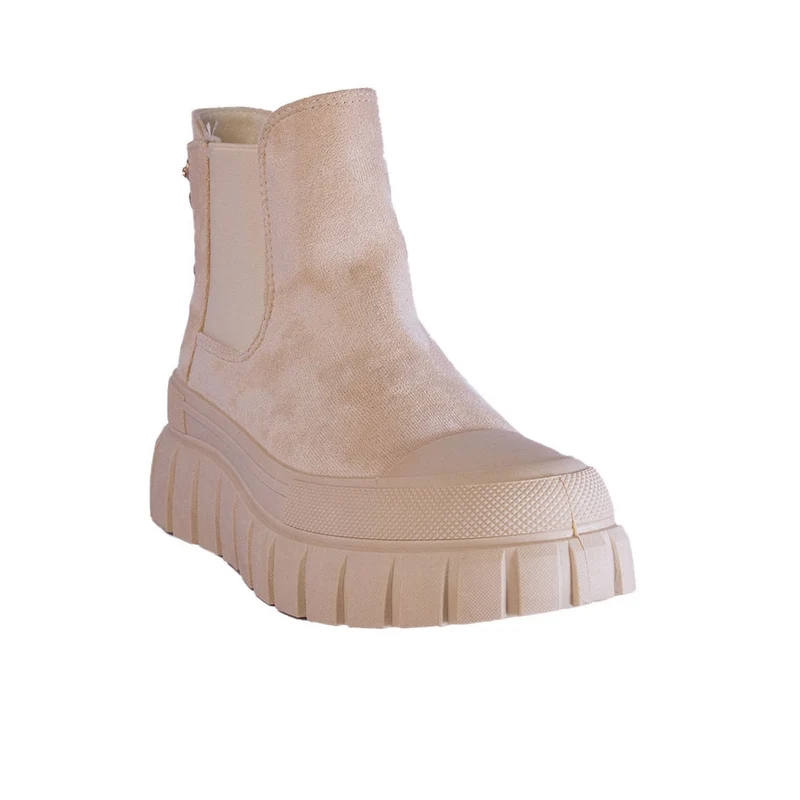 Europeon Union Women Beige Chamois Half Boot #2522
