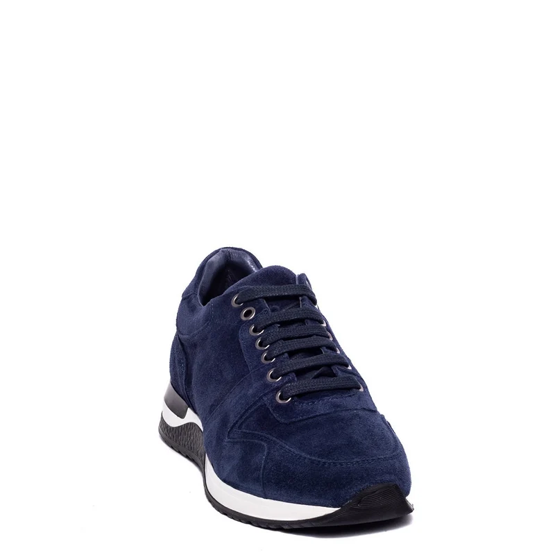 Italian Men Navy Chamois Shoes #3615