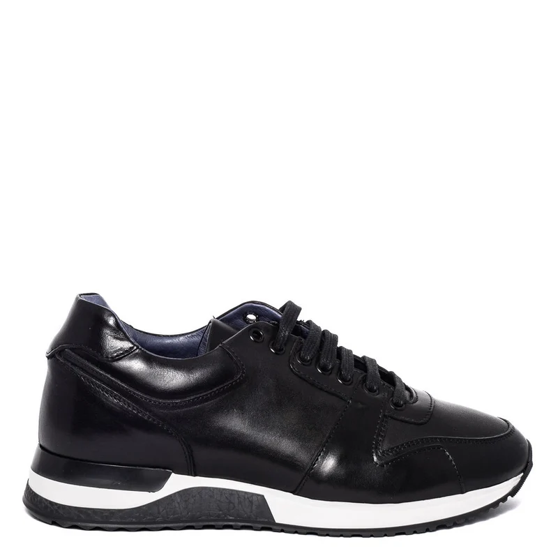 Italian Men Black Leather Shoes #3608